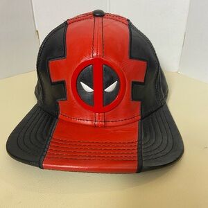 Deadpool Faux Leather Snapback Hat – Official Marvel Merchandise
